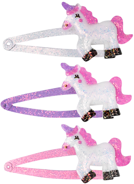 GLITTER UNICORN HAIRSLIDES (6)