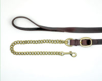 MACKEY CLASSIC LEATHER LEAD BUCKLE END WITH CHAIN